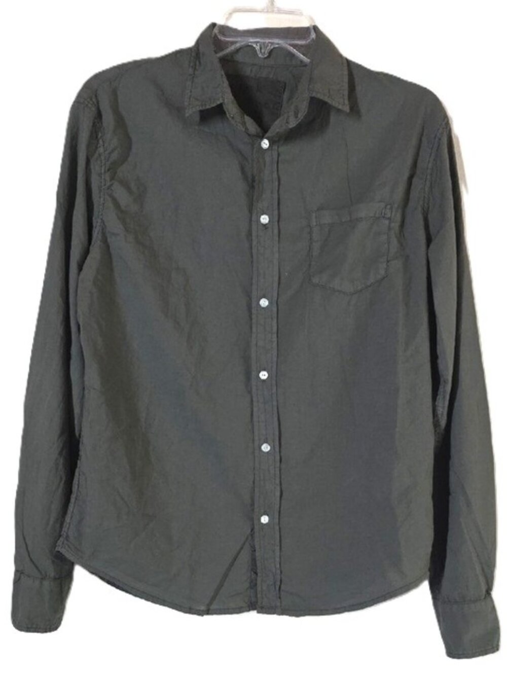 NEW $228 FRANK EILEEN MEN'S LUKE ARMY GREEN COTTON SHIRT XXS